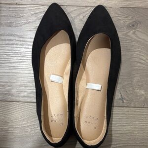 a new day Black Pointed Flats